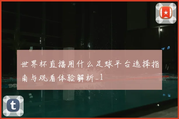 世界杯直播用什么足球平台选择指南与观看体验解析_1